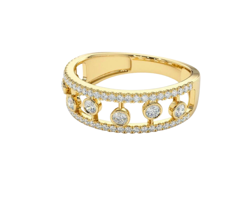 Entheos Diamant-Memory-Ring aus Gold mit elegantem Design