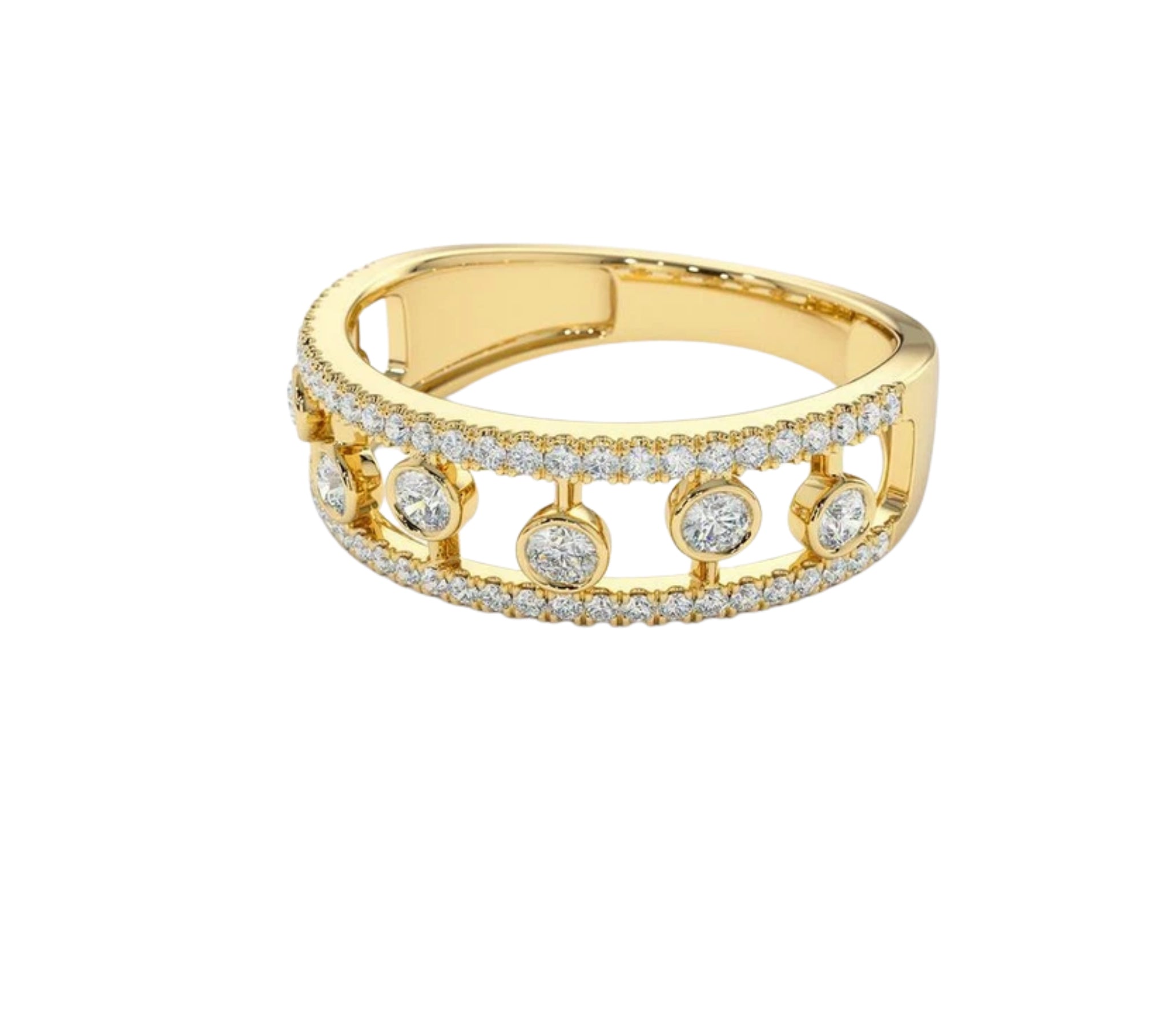 Entheos Diamant-Memory-Ring aus Gold mit elegantem Design