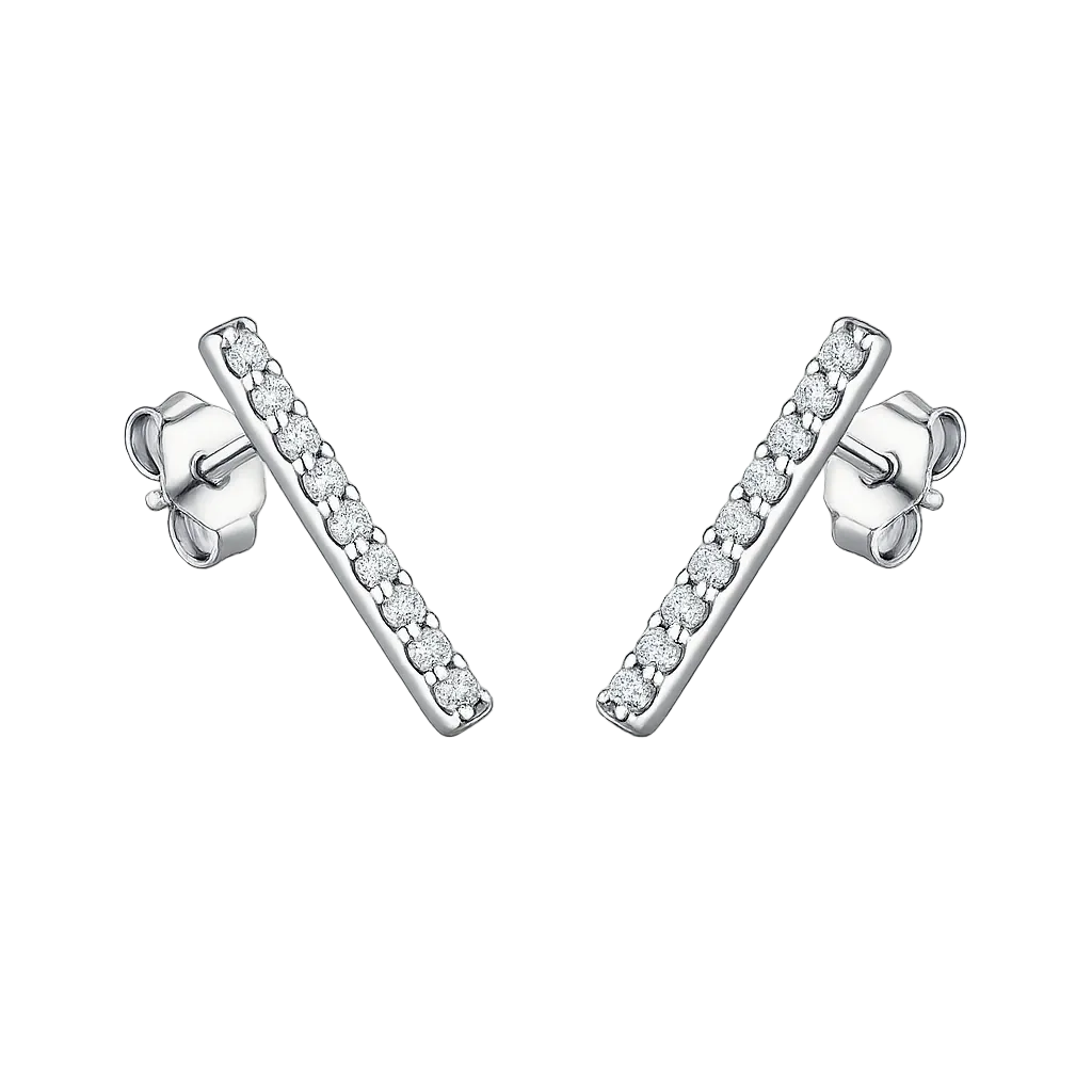 Faye Diamant-Ohrringe aus Silber mit elegantem Design