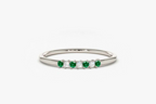 Flarelle Diamond and Emerald Ring