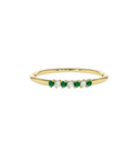 Flarelle Diamond and Emerald Ring