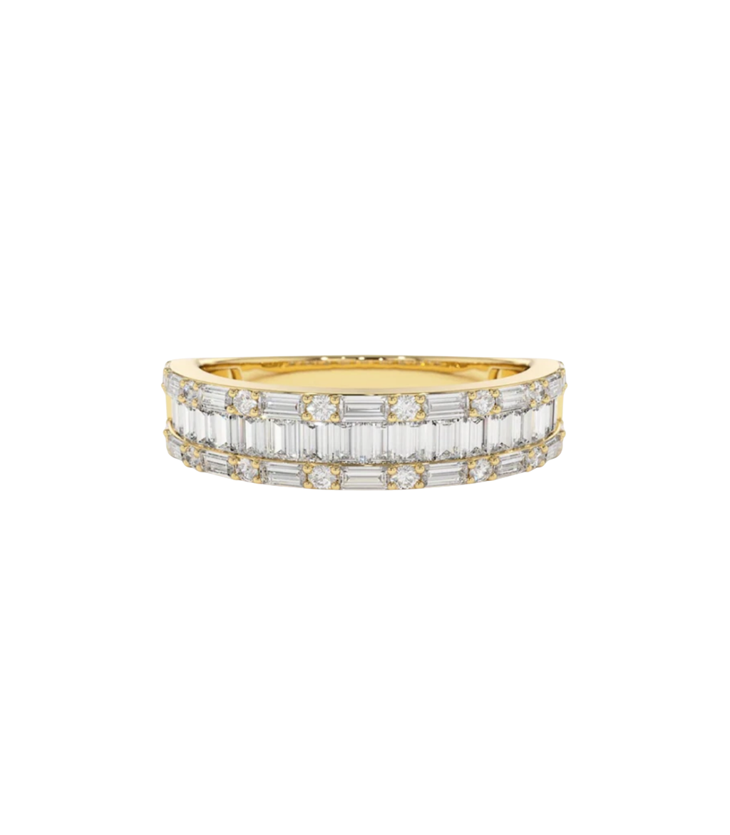 Geist Diamant-Memory-Ring aus Gold mit elegantem Design