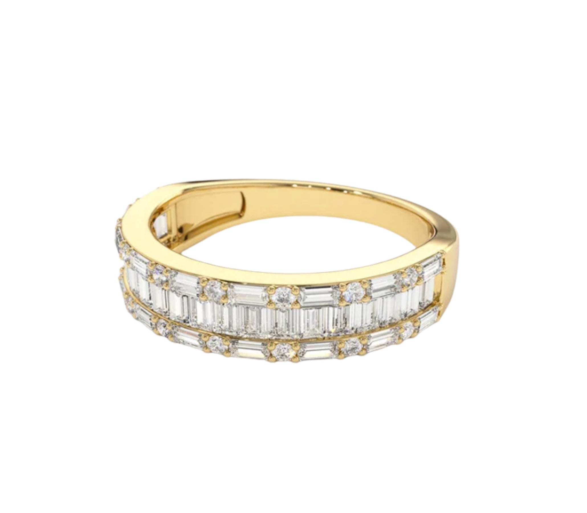 Geist Diamant-Memory-Ring aus Gold mit elegantem Design