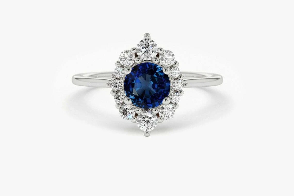 Gloria Diamond Sapphire Ring