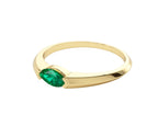 Illustra Smaragd-Diamantring aus Gold mit elegantem Design