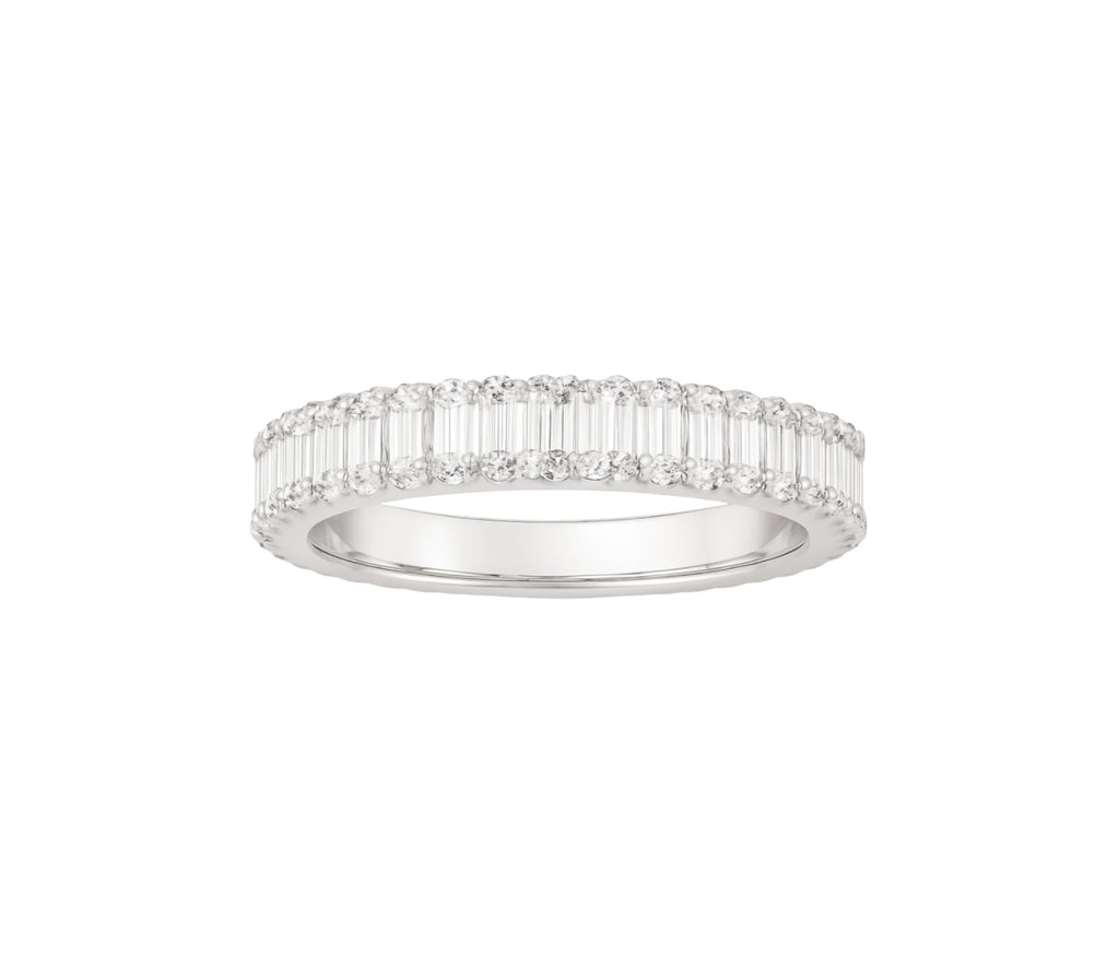 Ingenium Diamant-Memory-Ring aus Weißgold mit elegantem Design