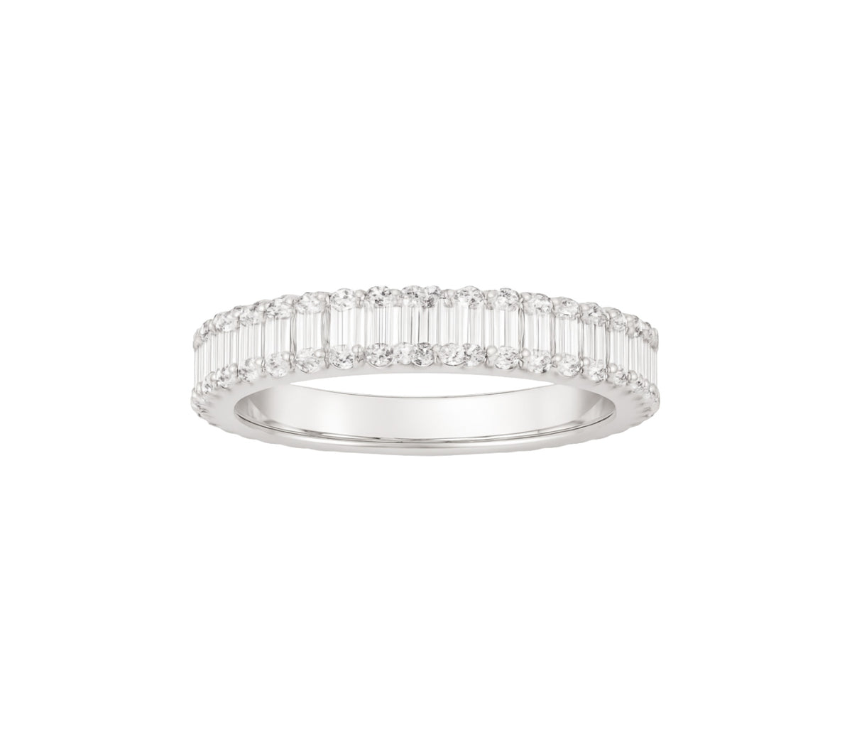 Ingenium Diamant-Memory-Ring aus Weißgold mit elegantem Design