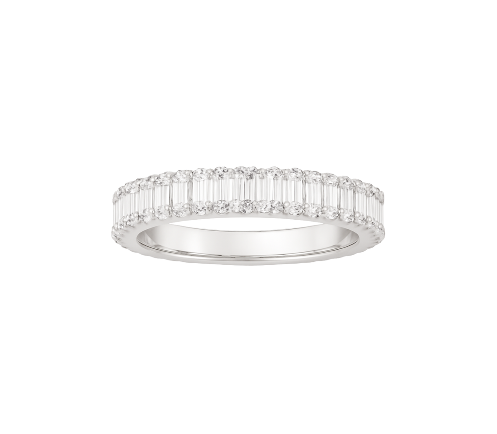 Ingenium Diamant-Memory-Ring aus Weißgold mit elegantem Design