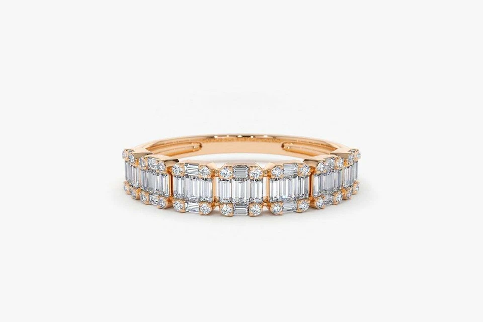 Innigkeit Diamant-Memory-Ring aus Roségold mit elegantem Design