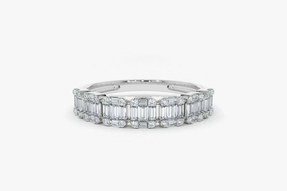 Innigkeit Diamant-Memory-Ring aus Silber mit elegantem Design
