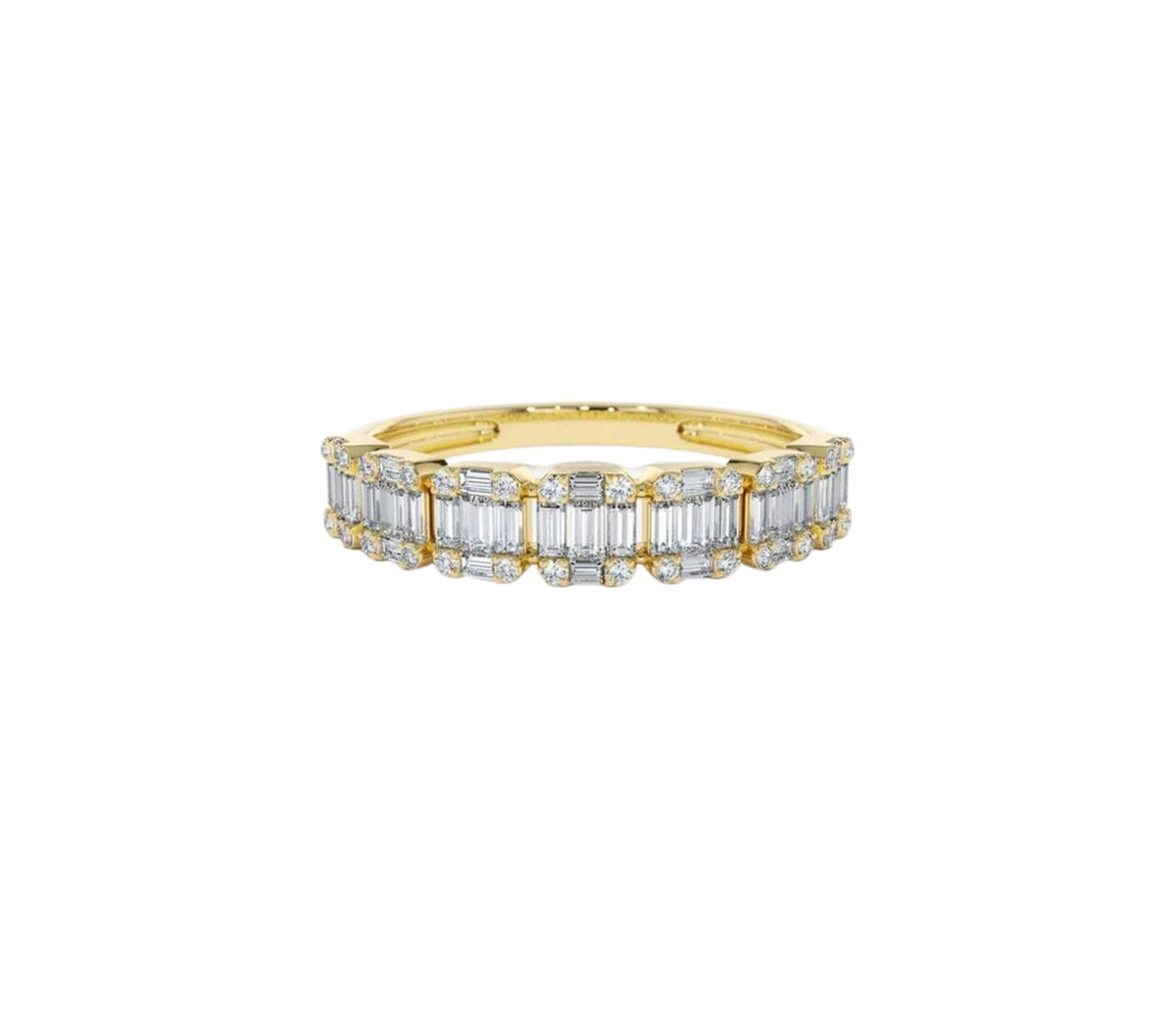 Innigkeit Diamant-Memory-Ring aus Gold mit elegantem Design