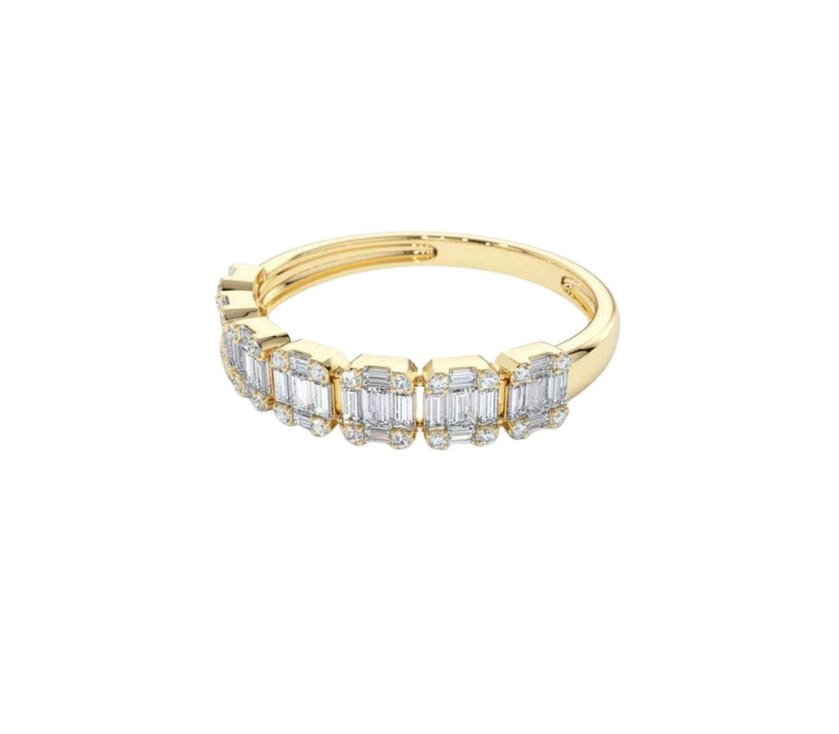 Innigkeit Diamant-Memory-Ring aus Gold mit elegantem Design