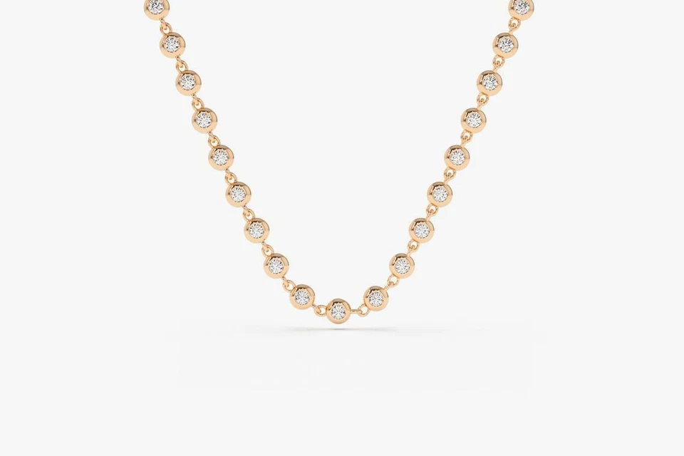 Isara Diamantkette aus Roségold mit elegantem Design