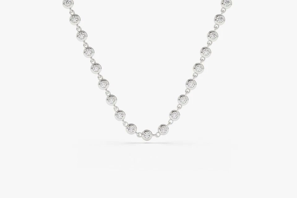 Isara Diamantkette aus Silber mit elegantem Design