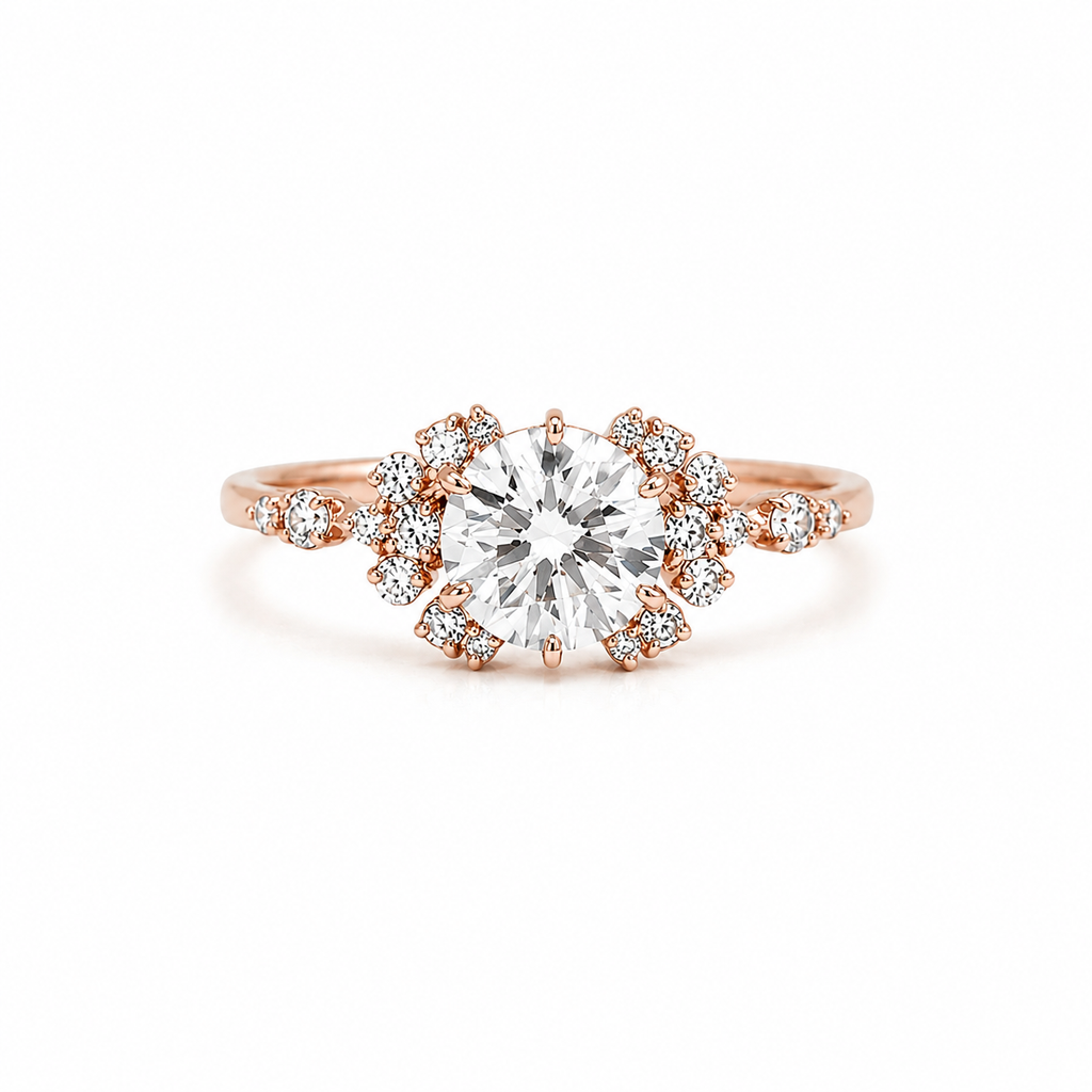 Jamaica Diamantring aus Roségold mit elegantem Design