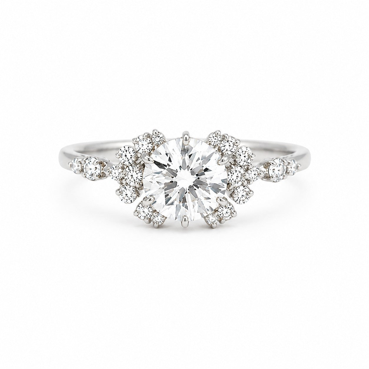 Jamaica Diamantring aus Weißgold mit elegantem Design