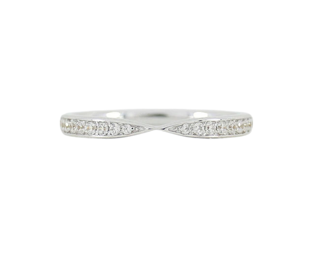 L’Étreinte Diamant-Ehering aus Weißgold mit elegantem Design