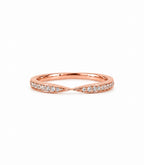 L’Étreinte Diamant-Ehering aus Roségold mit elegantem Design
