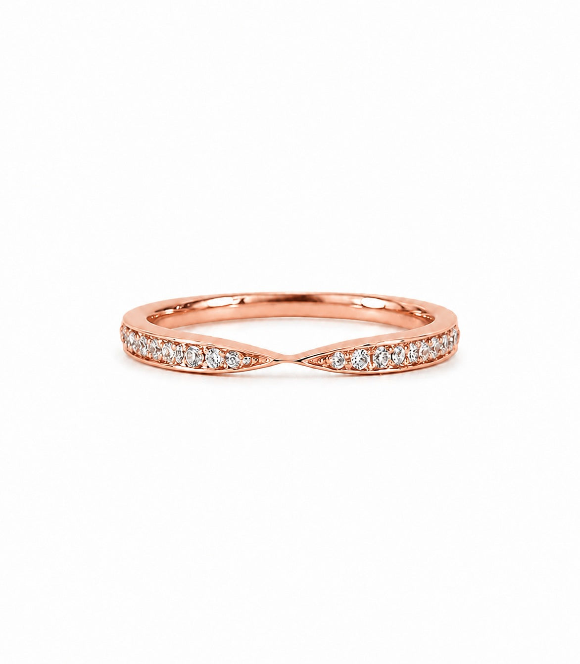 L’Étreinte Diamant-Ehering aus Roségold mit elegantem Design