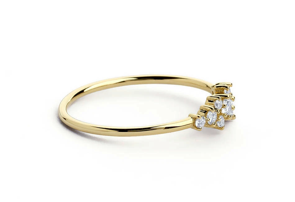 Liora Diamant-Versprechensring aus Gold mit elegantem Design