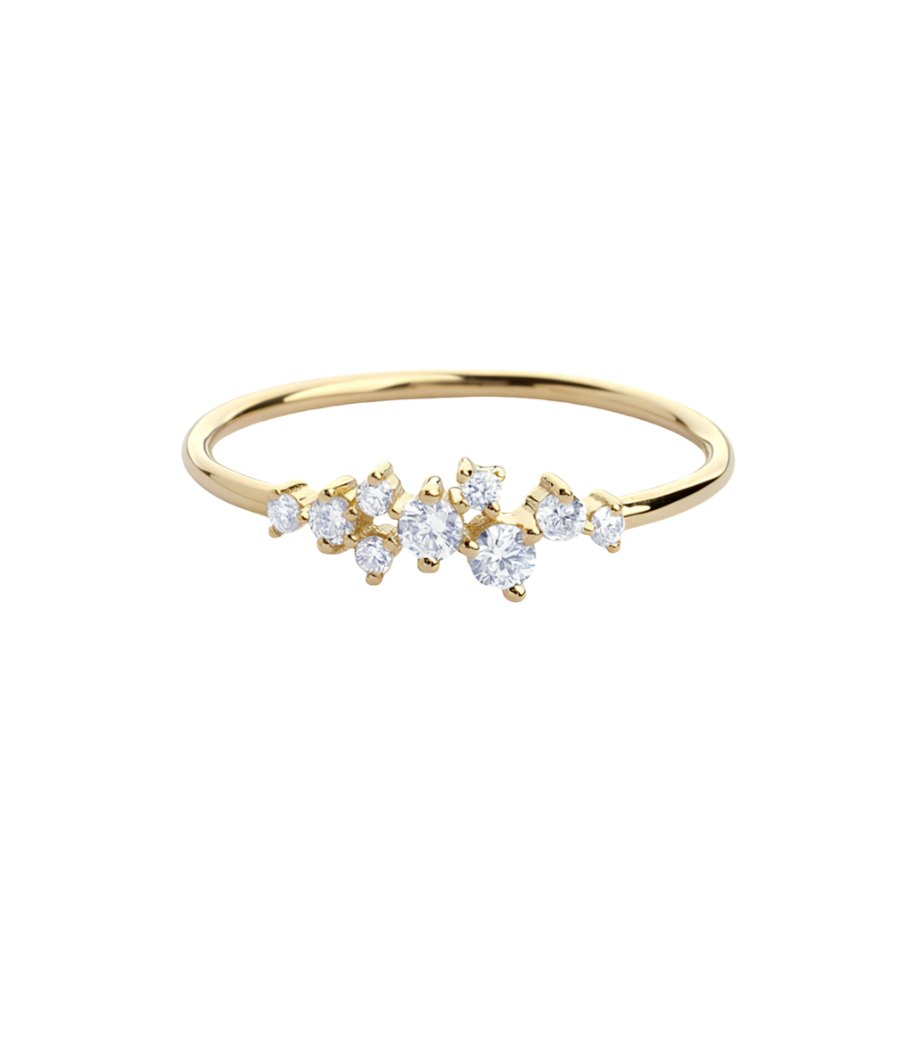 Liora Diamant-Versprechensring aus Gold mit elegantem Design