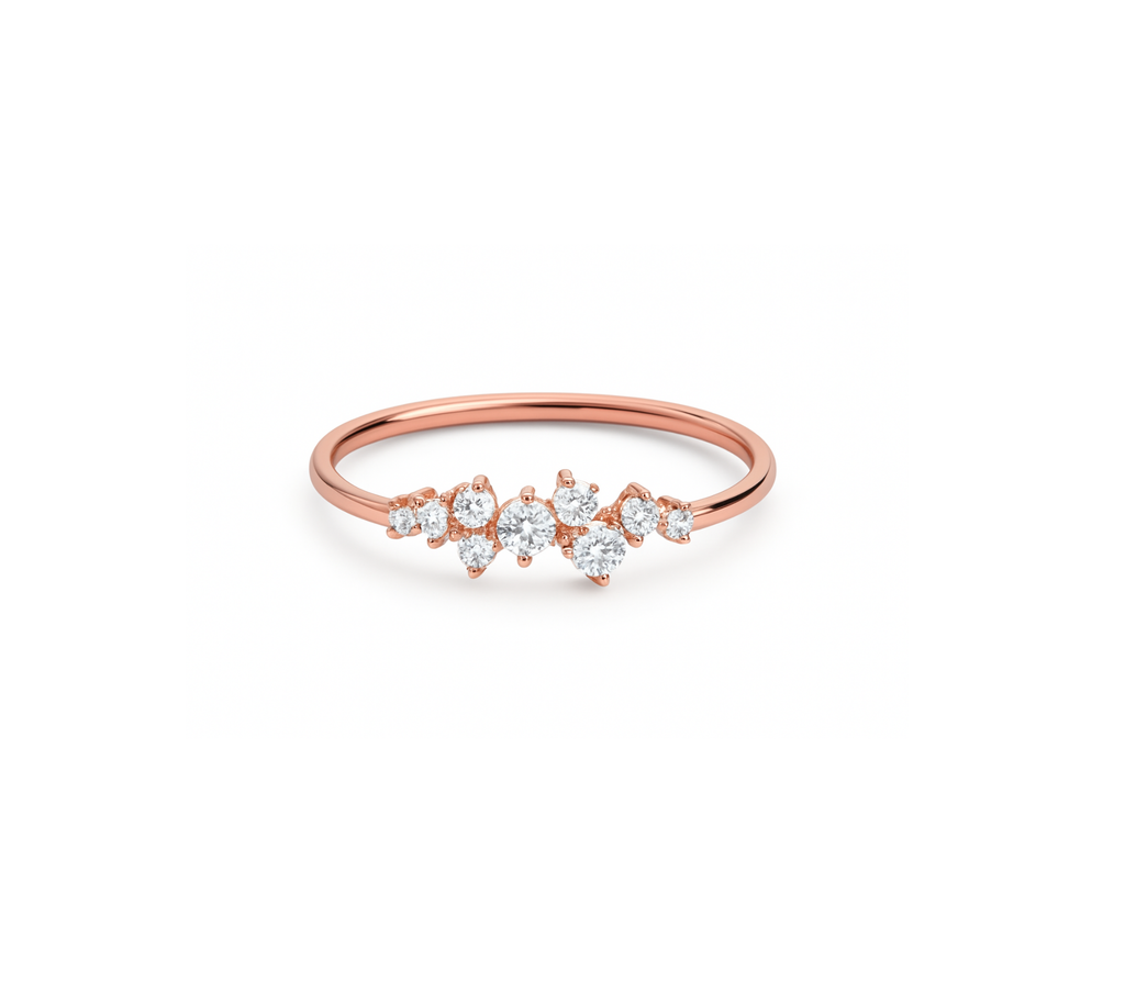 Liora Diamant-Versprechensring aus Roségold mit elegantem Design