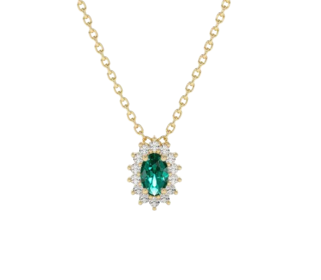 Lucentra Smaragd-Choker aus Gold mit elegantem Design