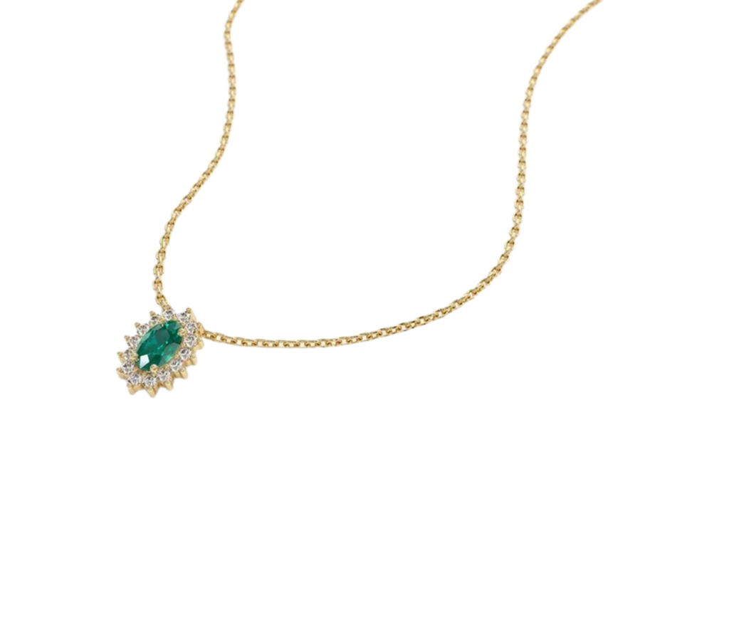 Lucentra Smaragd-Choker aus Gold mit elegantem Design