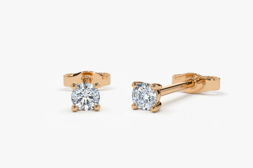 Lumi Diamant-Ohrringe aus Roségold mit funkelnden Akzenten