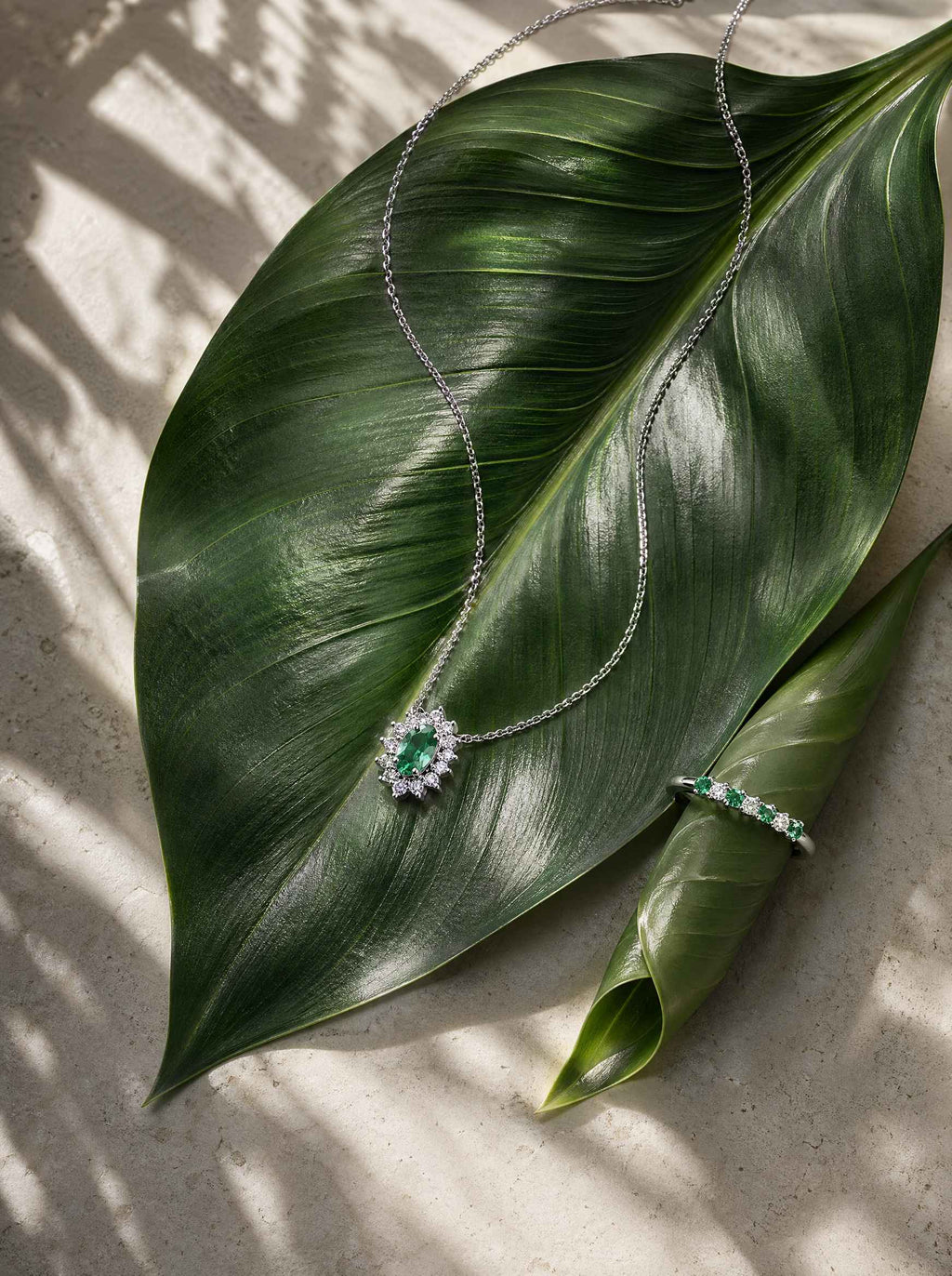 LUMINAIRE MIA Schmuckset aus Weißgold mit Diamanten