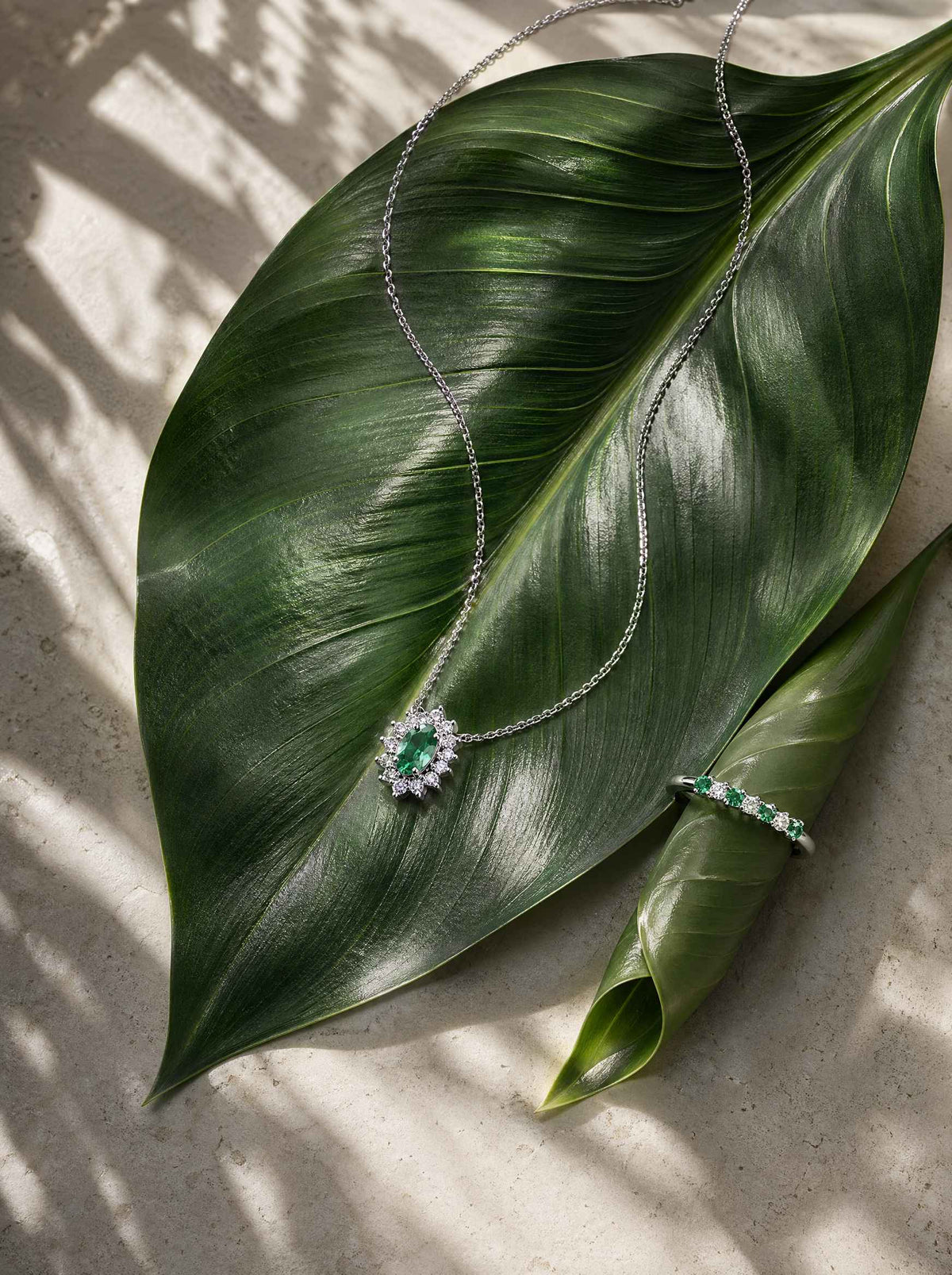 LUMINAIRE MIA Schmuckset aus Weißgold mit Diamanten