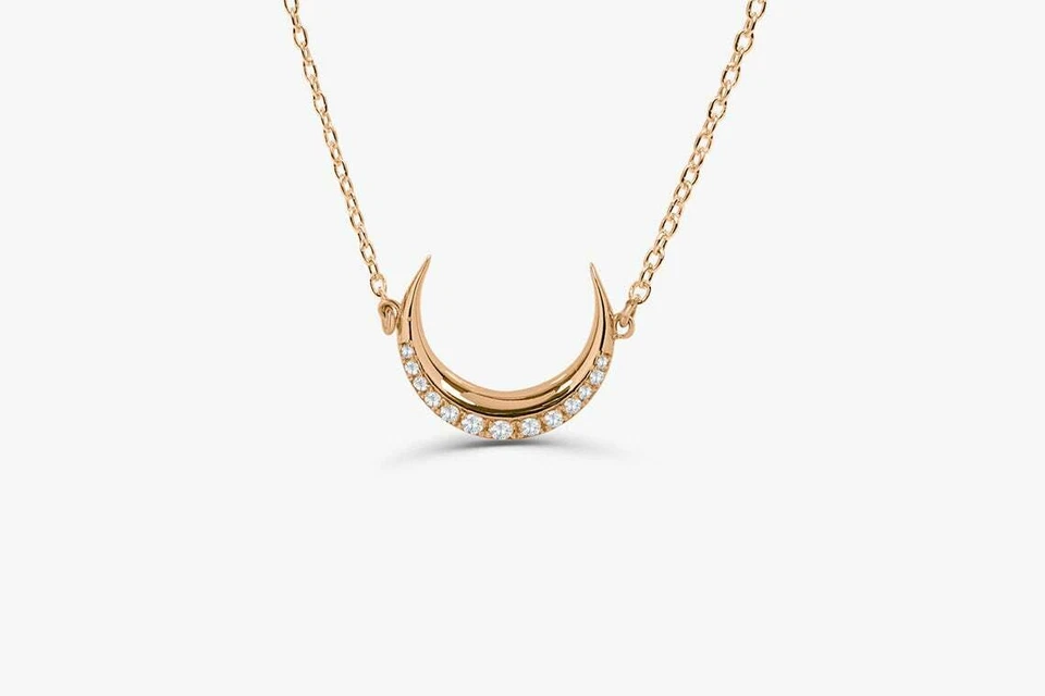 Lune Diamantkette aus Roségold mit elegantem Design
