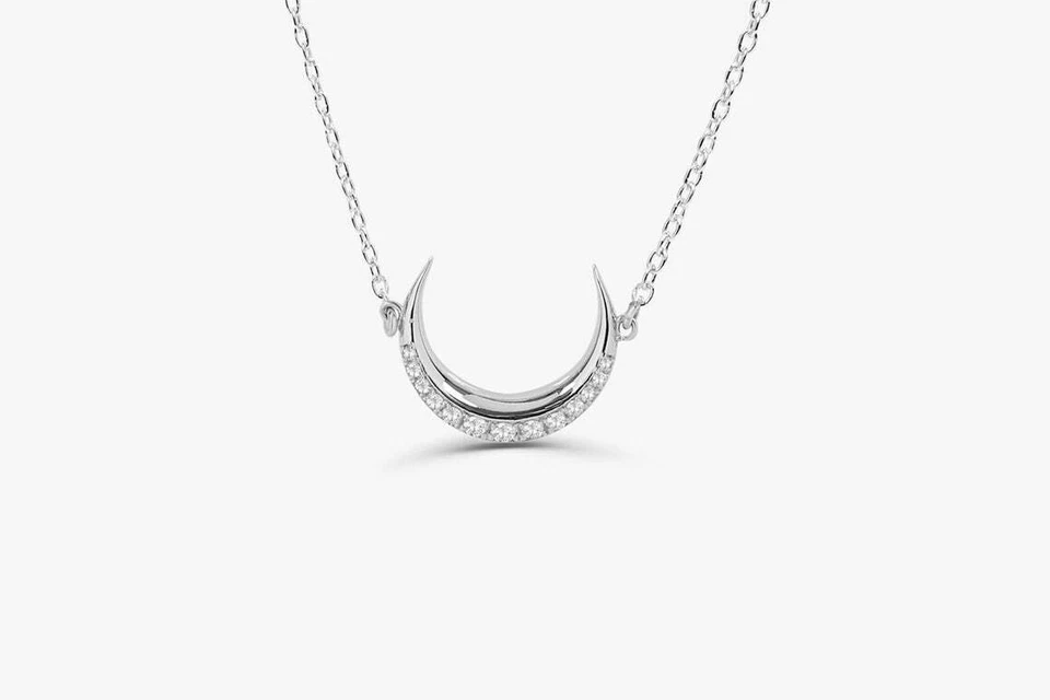 Lune Diamantkette aus Silber mit elegantem Design
