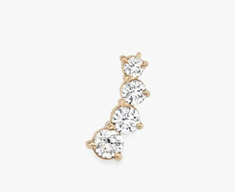 Lyra Diamant-Ohrstecker aus Roségold mit elegantem Design