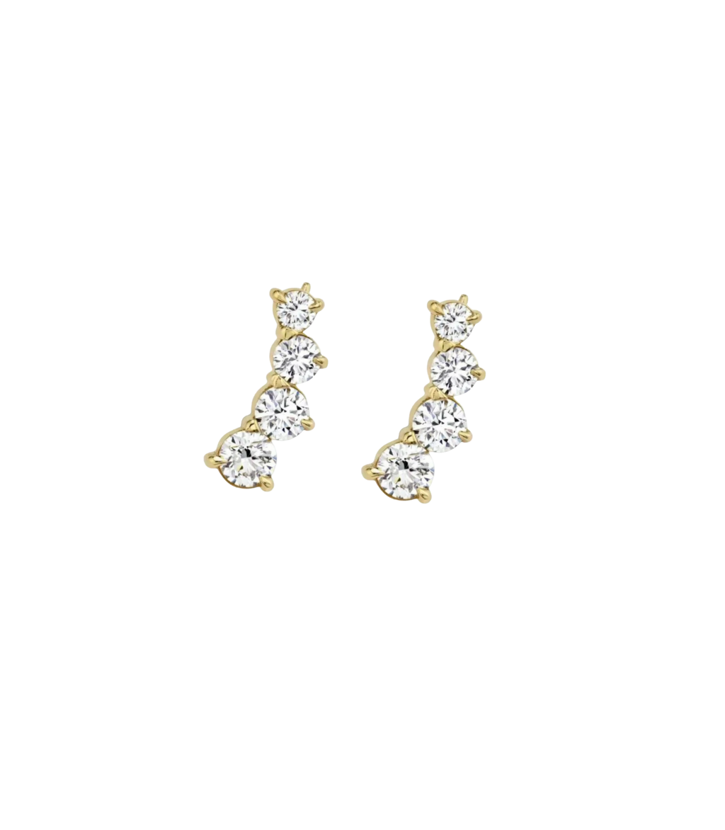 Lyra Diamant-Ohrstecker aus Gold mit elegantem Design