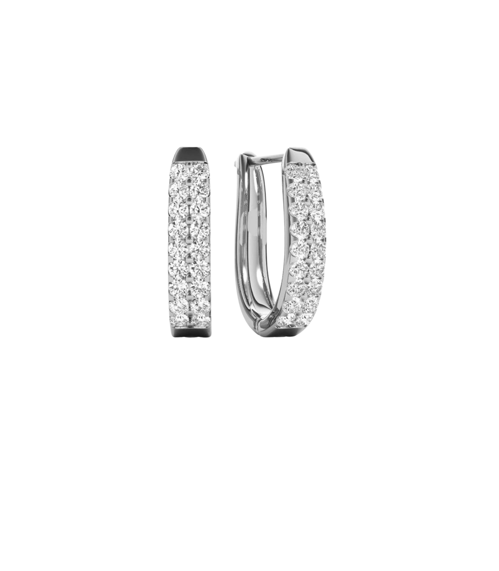 Marj Diamant-Creolen aus Weißgold mit elegantem Design