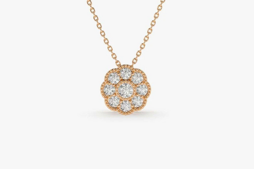 Meliora Diamant-Halskette aus Roségold mit funkelnden Akzenten