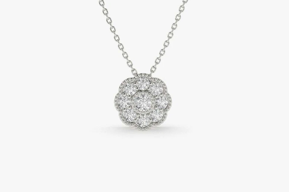 Meliora Diamant-Halskette aus Silber mit funkelnden Akzenten