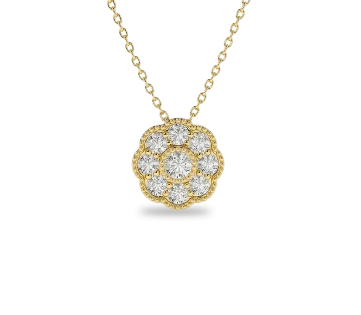 Meliora Diamant-Halskette aus Gold mit funkelnden Akzenten