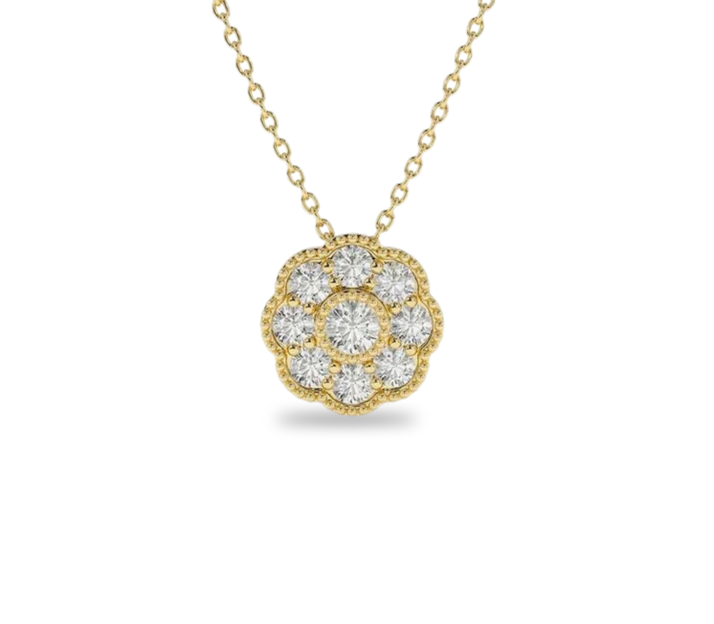Meliora Diamant-Halskette aus Gold mit funkelnden Akzenten