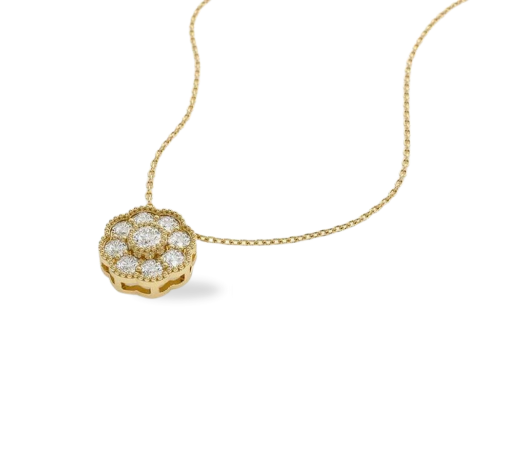 Meliora Diamant-Halskette aus Roségold mit funkelnden Akzenten