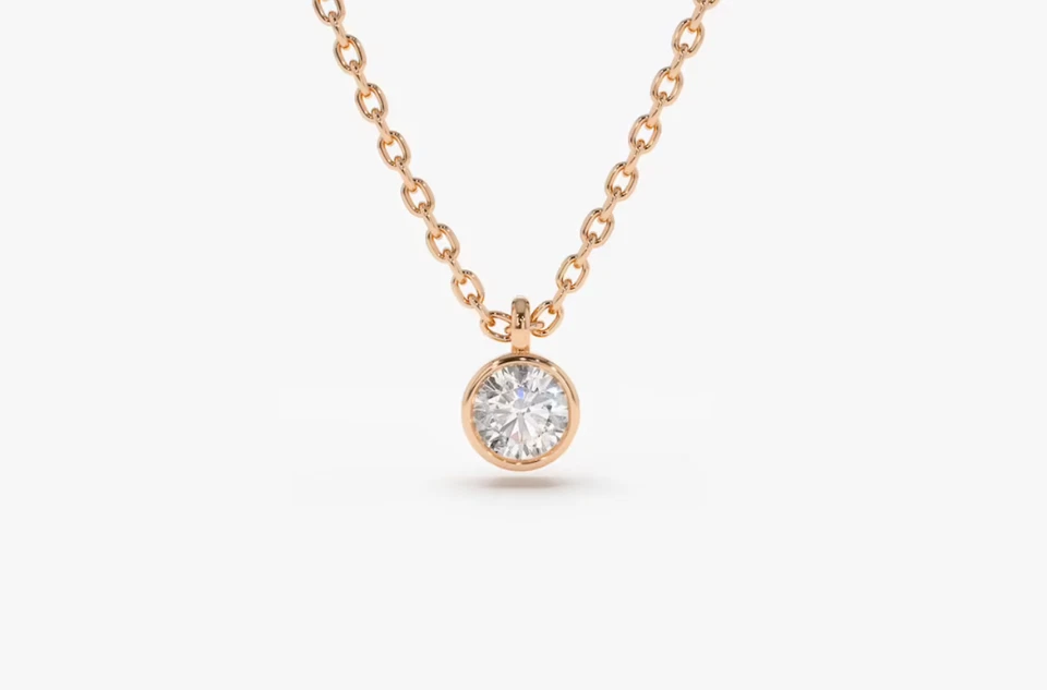 Mila Diamant-kette aus Rosegold mit feinen funkelnden Akzenten
