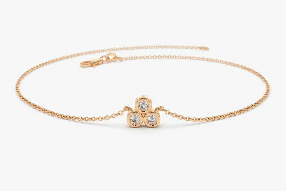 Mireille Diamant-Armband aus Roségold mit funkelnden Akzenten