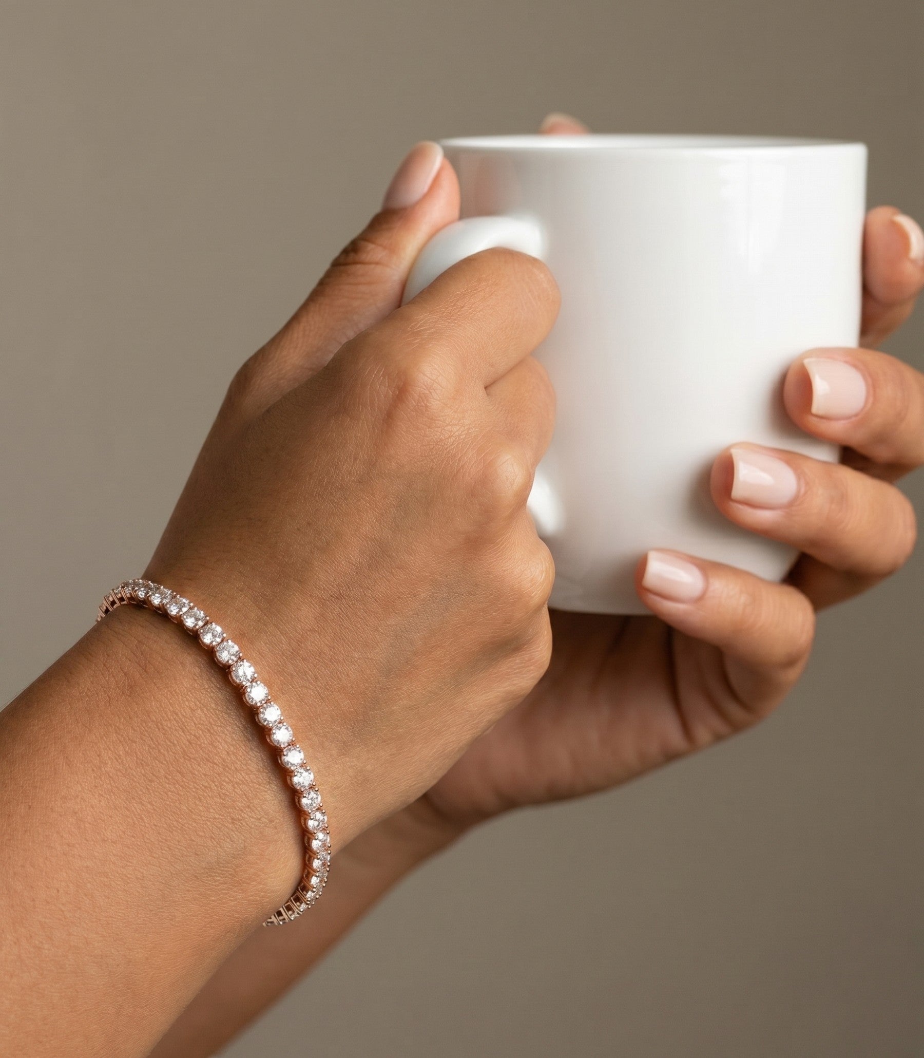 Nory Diamant-Tennisarmband aus Roségold mit elegantem Design