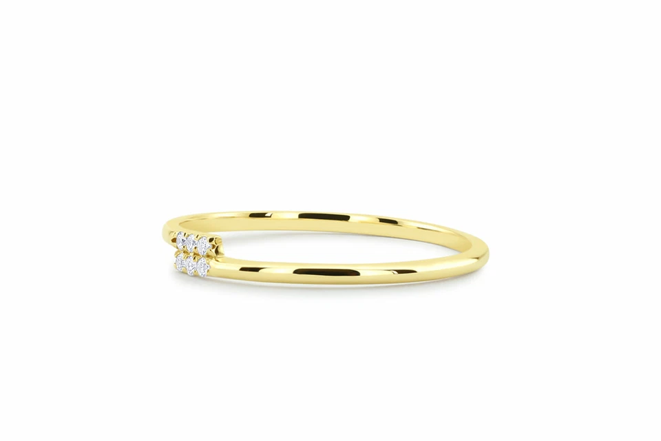 Novae Diamant-Ring aus Roségold mit funkelnden Akzenten