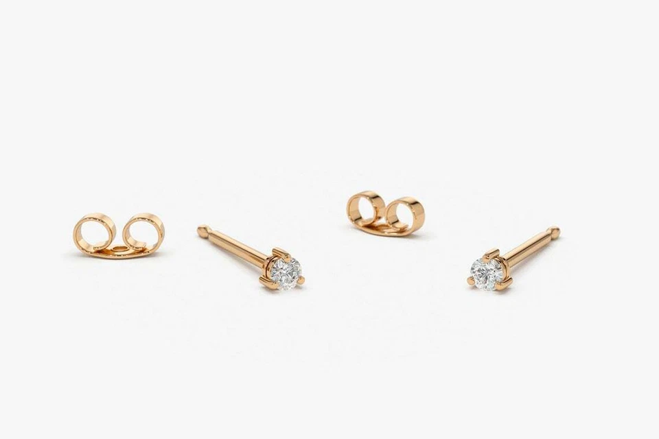 Nove Diamant-Ohrringe aus Roségold mit funkelnden Akzenten