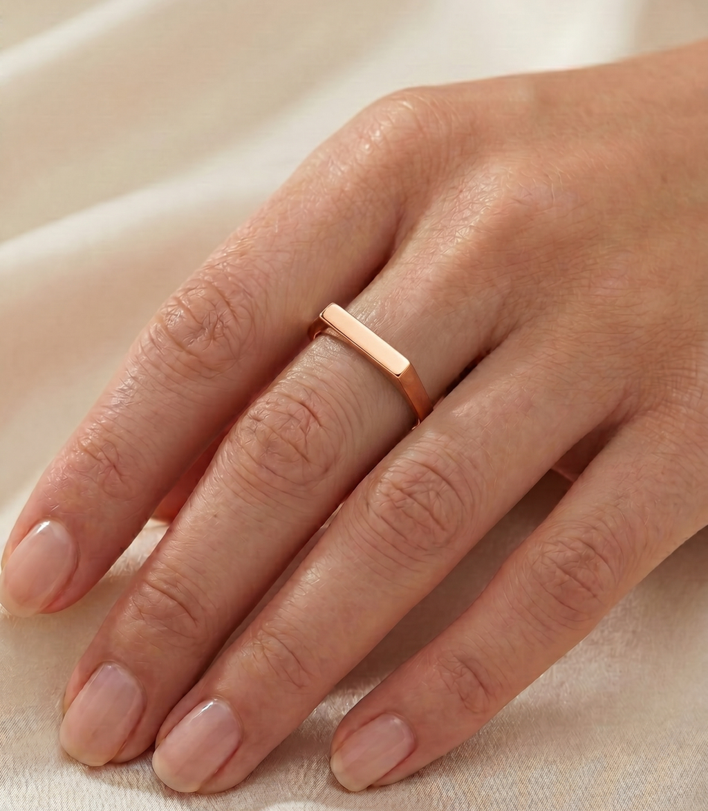 Orbitus Bar-Ring aus Rosegold mit modernem Design edel