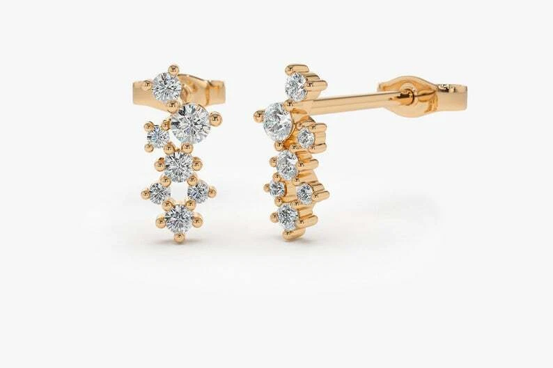 Oria Diamant-Ohrstecker aus Roségold mit elegantem Design
