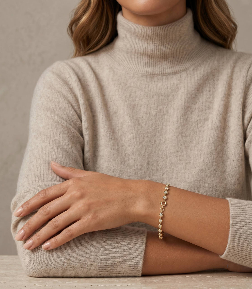 Amada Diamant-Armband aus Roségold mit funkelnden Akzenten