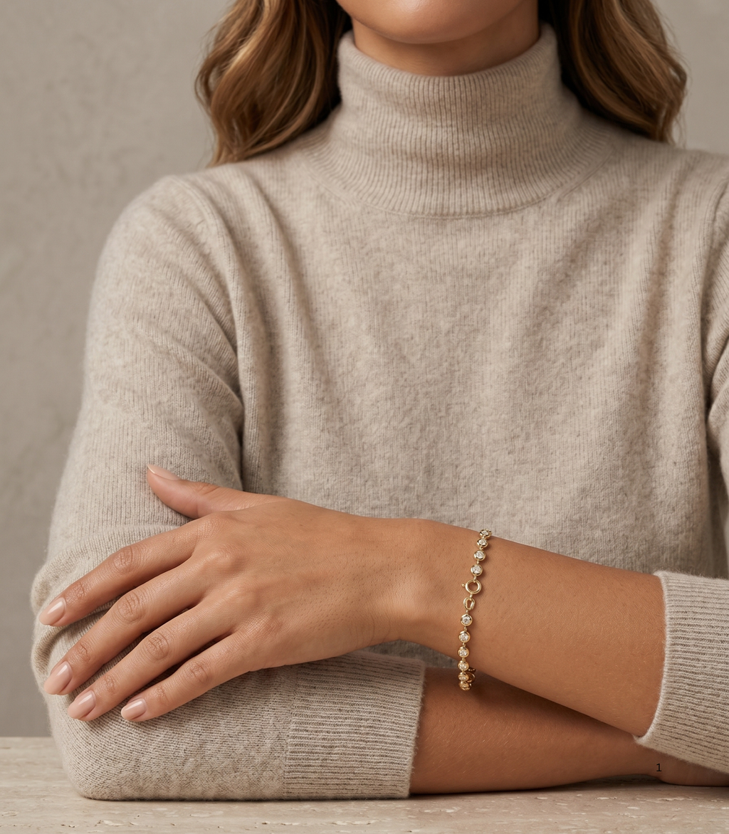 Amada Diamant-Armband aus Roségold mit funkelnden Akzenten